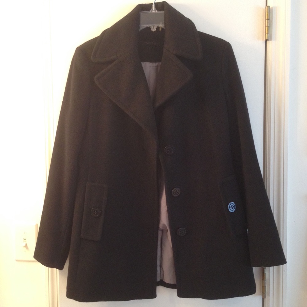 Calvin Klein black wool warm coat